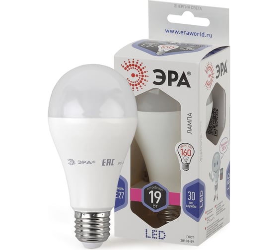 Светодиодная лампа ЭРА LED A65-19W-860-E27 Б0031704