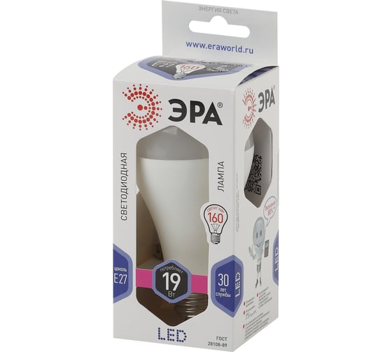 Светодиодная лампа ЭРА LED A65-19W-860-E27 Б0031704