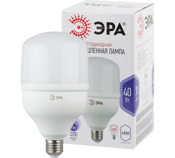 Светодиодная лампа ЭРА LED smd POWER 40W-6500-E27 Б0027006