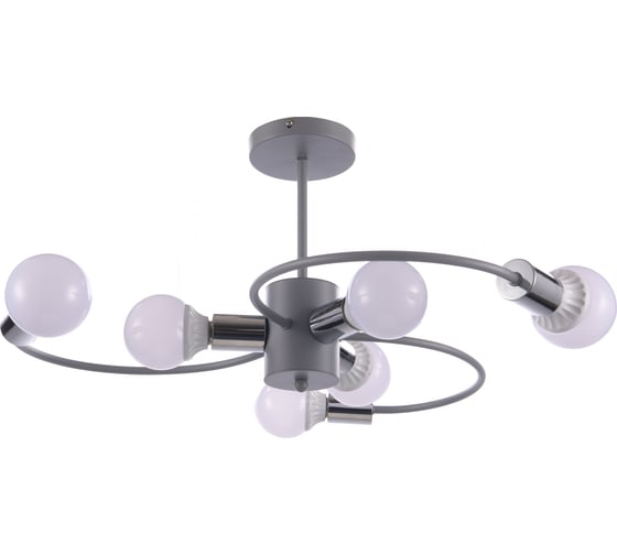Потолочная люстра ВИНКРУС, светодиодная Gray-CH, LED E27x6x7W MD3573/6B 1