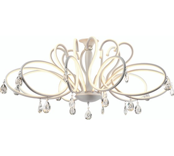 Светодиодная люстра POWERLIGHT FLAMING-10LED 250Вт, хром/белый, 4000К 1-016300