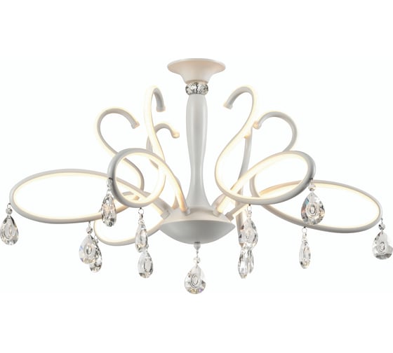 Светодиодная люстра POWERLIGHT FLAMING-6LED 82Вт, хром/белый, 4000К 1-016360
