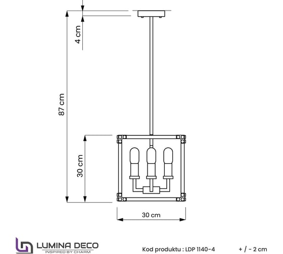 Подвесной светильник Lumina Deco waldorf LDP 1140-4 BK+MD