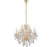 Хрустальная подвесная люстра Lumina Deco eliza LDP 7026-8+4 SL+GD