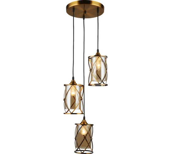 Подвесной светильник ВИНКРУС COP-BK, E27x3x60W N4951/3H 1