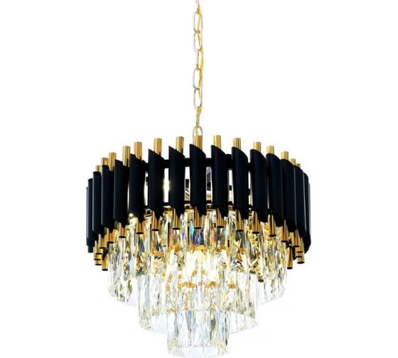 Хрустальная подвесная люстра Lumina Deco funneli LDP 6003-400 BK+F.GD