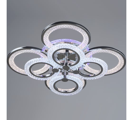 Светодиодная потолочная люстра ВИНКРУС YH647/4-4 CH, LEDx98W YH647/4+4 1