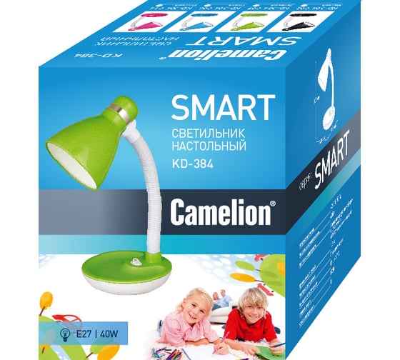 Настольный светильник Camelion KD-384 C05 зелёный, 230В, 40Вт, E27 12612