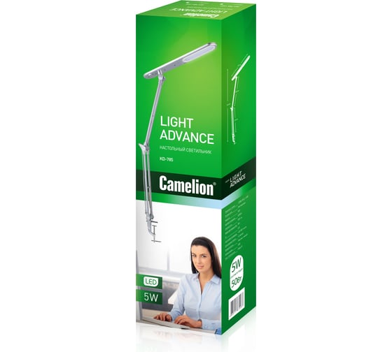 Настольный светильник на струбцине Camelion KD-785 C90 розовое золото, LED, 5Вт, 4000К, 230В 12625