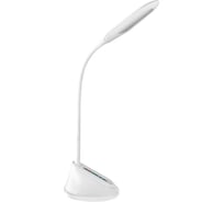 Настольный светильник Camelion KD-799 C01 белый, LED, 7Вт, 230В, сенсорное включение, 3 уровня яркости, RGB-подсветка 12514