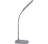 Настольный светильник Camelion KD-800 C08 серый, LED, 7Вт, 230В, сенсорное включение, 3 уровня яркости, 4000К 12950