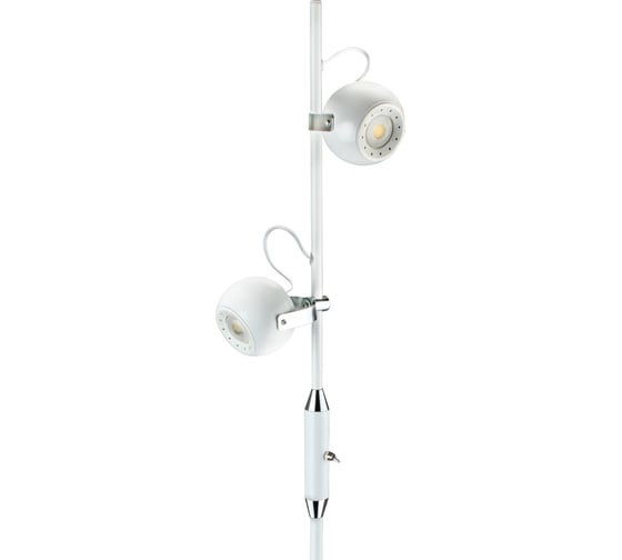 Напольный светильник-торшер Camelion KD-811 C01 белый, LED, 10Вт, 2 плафона, 230В, 800Лм, 4000К 12723