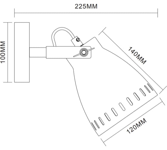 Настенный светильник Camelion WML-428-1 С02 чёрный, New York, 1хE27, 40Вт, 230В, металл 13057