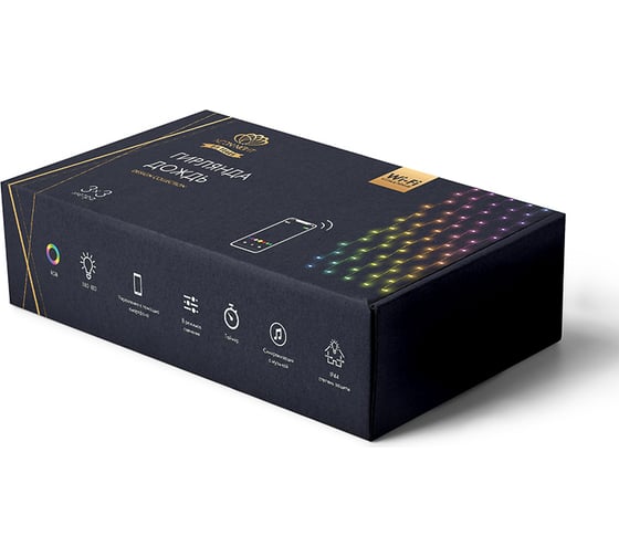 Гирлянда-дождь Neon-Night Wi-Fi 3x3 м, прозрачный ПВХ, 180 led rgb 245-001