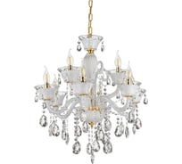 Хрустальная подвесная люстра Lumina Deco eliza LDP 7028-6+3 WT