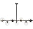 Подвесная люстра Lumina Deco fredica LDP 6030-7 BK+PR 1