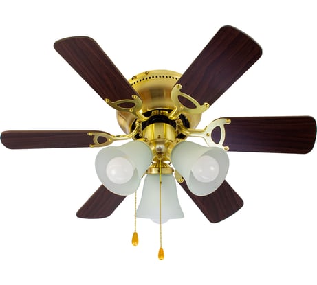 Люстра вентилятор DREAMFAN fast satin brass 76 54075DFN