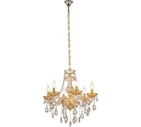 Хрустальная подвесная люстра Lumina Deco Eliza LDP 7025-6 GD