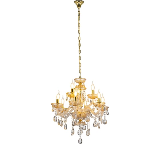 Хрустальная подвесная люстра Lumina Deco Eliza LDP 7025-6+3 GD