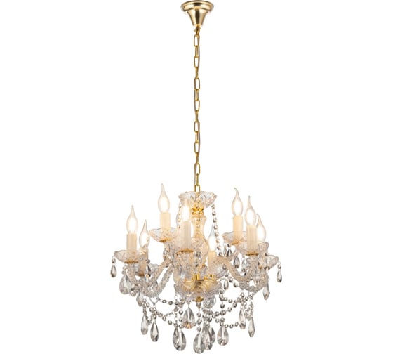 Хрустальная подвесная люстра Lumina Deco Eliza LDP 7026-6+3 SL+GD 1