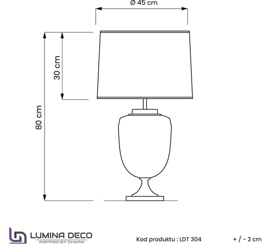Настольная лампа Lumina Deco olimpia LDT 304 CHR+WT