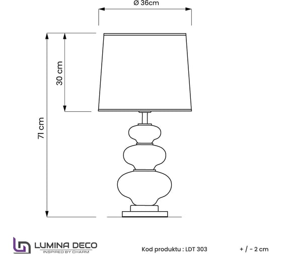 Настольная лампа Lumina Deco briston LDT 303 F.GD+WT