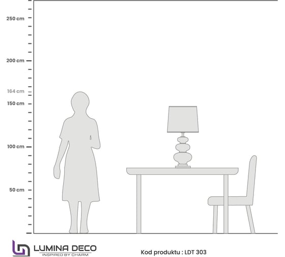 Настольная лампа Lumina Deco briston LDT 303 F.GD+WT