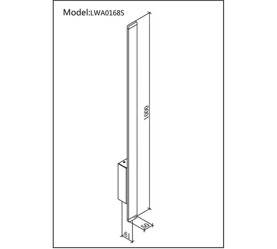 Настенный светильник DesignLed черный 20вт 3000к LW-A0168S-BL-WW