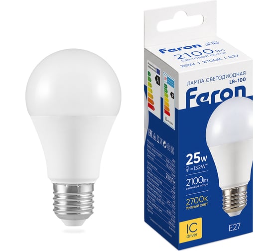Светодиодная лампа FERON 25W 230V E27 2700K, LB-100 25790