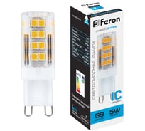 Светодиодная лампа FERON 5W 230V G9 6400K, LB-432 25771
