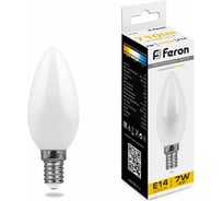Светодиодная лампа FERON 7W 230V E14 2700K матовая, LB-66 25785