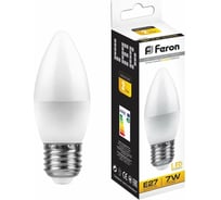 Светодиодная лампа FERON 7W 230V E27 2700K, LB-97 25758