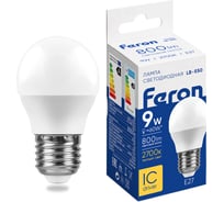 Светодиодная лампа FERON 9W 230V E27 2700K, LB-550 25804