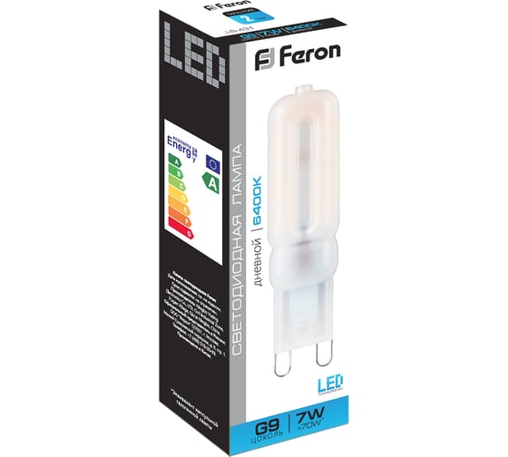 Светодиодная лампа FERON  7W 230V G9 6400K, LB-431 25757