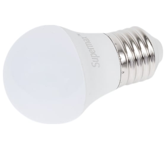 Светодиодная лампа Supermax LED 10Вт Шар 220В E27 3000K, Sup_LED10WGL45E2730