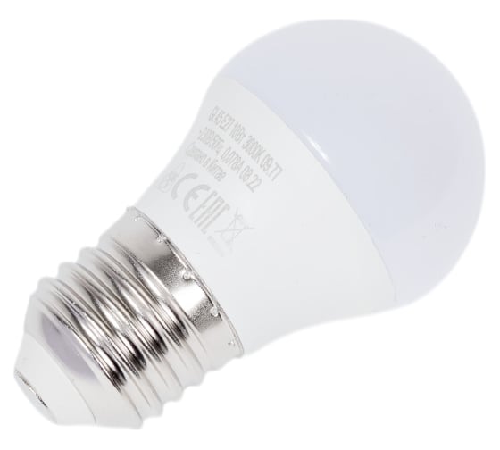 Светодиодная лампа Supermax LED 10Вт Шар 220В E27 3000K, Sup_LED10WGL45E2730