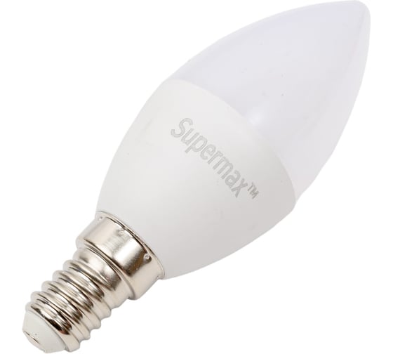 Светодиодная лампа Supermax LED 10Вт Свеча 220В E14 6400K, Sup_LED10wCNE1464