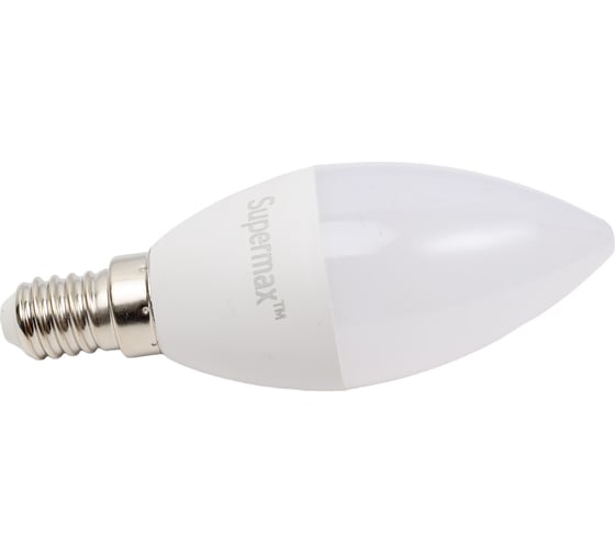 Светодиодная лампа Supermax LED 10Вт Свеча 220В E14 6400K, Sup_LED10wCNE1464