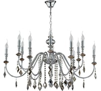 Подвесная люстра Crystal lux MERCEDES SP6+6 CHROME/SMOKE