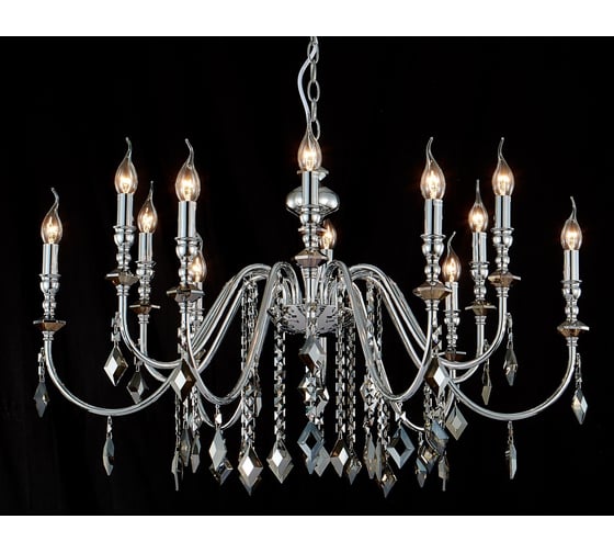 Подвесная люстра Crystal lux MERCEDES SP6+6 CHROME/SMOKE