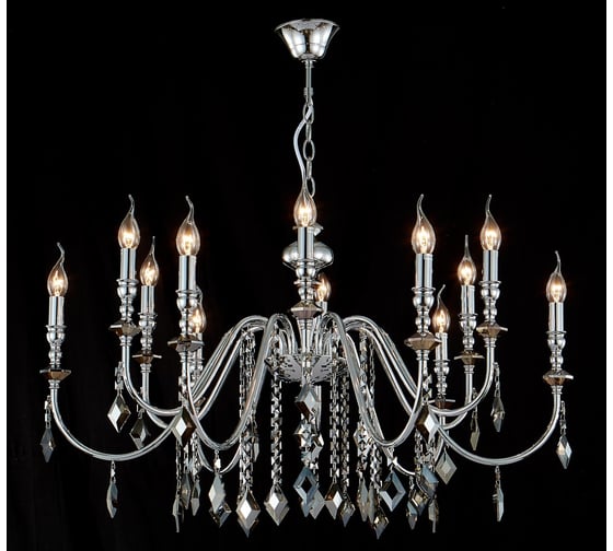 Подвесная люстра Crystal lux MERCEDES SP6+6 CHROME/SMOKE