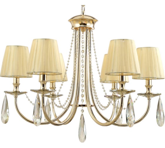 Подвесная люстра Crystal lux Victoria SP6 Gold/Amber