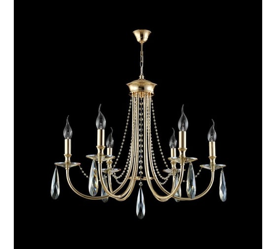 Подвесная люстра Crystal lux Victoria SP6 Gold/Amber