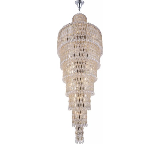 Каскадная люстра Crystal lux Lirica SP40 D700 Chrome/Gold-Transparent
