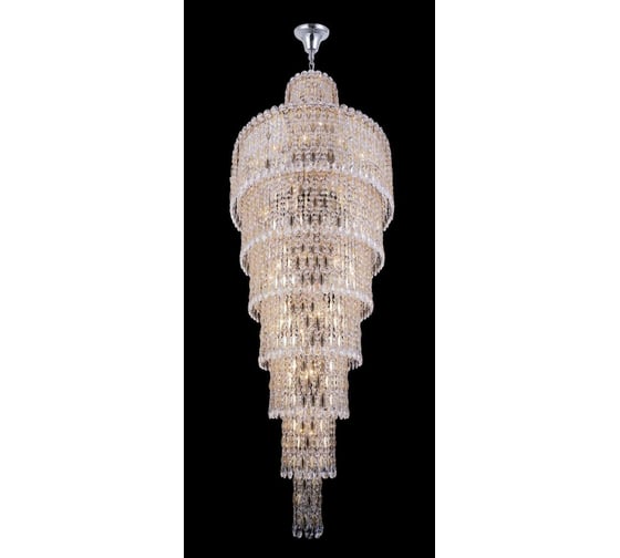 Каскадная люстра Crystal lux Lirica SP40 D700 Chrome/Gold-Transparent