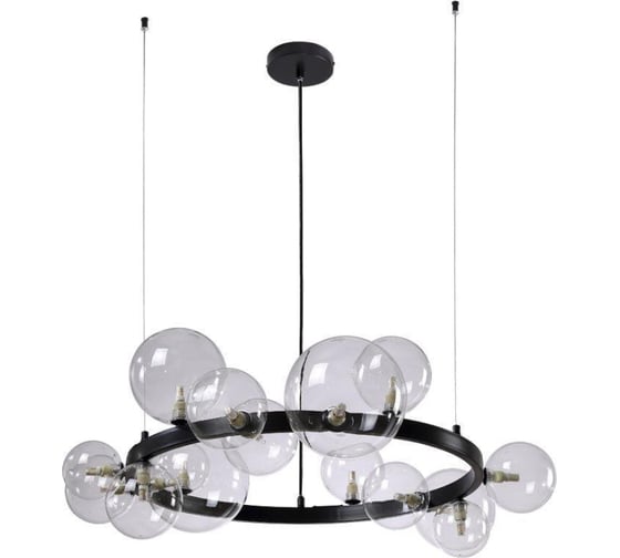 Подвесная люстра Crystal lux Agata SP15 V2 Black/Transparente
