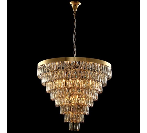 Подвесная люстра Crystal lux ABIGAIL SP22 D820 GOLD/AMBER