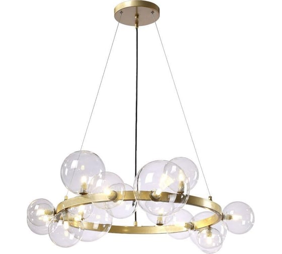 Подвесная люстра Crystal lux Agata SP15 V2 Gold/Transparente