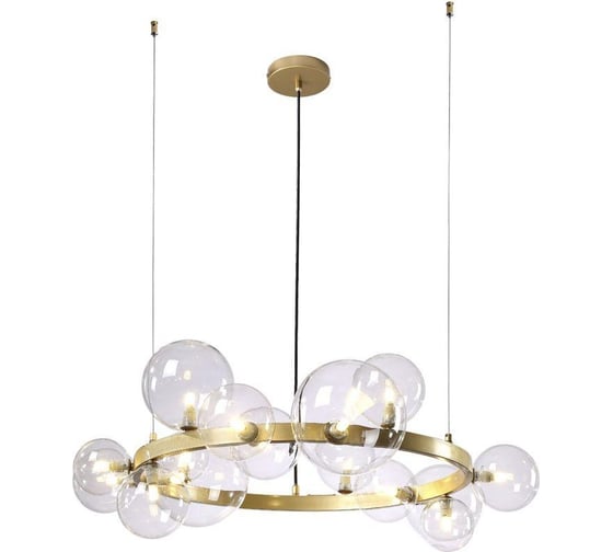 Подвесная люстра Crystal lux Agata SP15 V2 Gold/Transparente