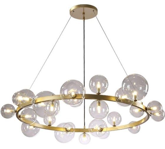 Подвесная люстра Crystal lux Agata SP24 V2 Gold/Transparente
